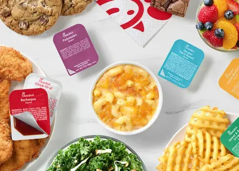 Chick Fil a Menu chicken sandwich meal with sides