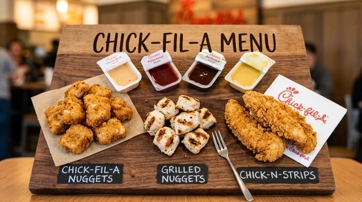 Chick Fil a Menu desserts including cookies and milkshakes