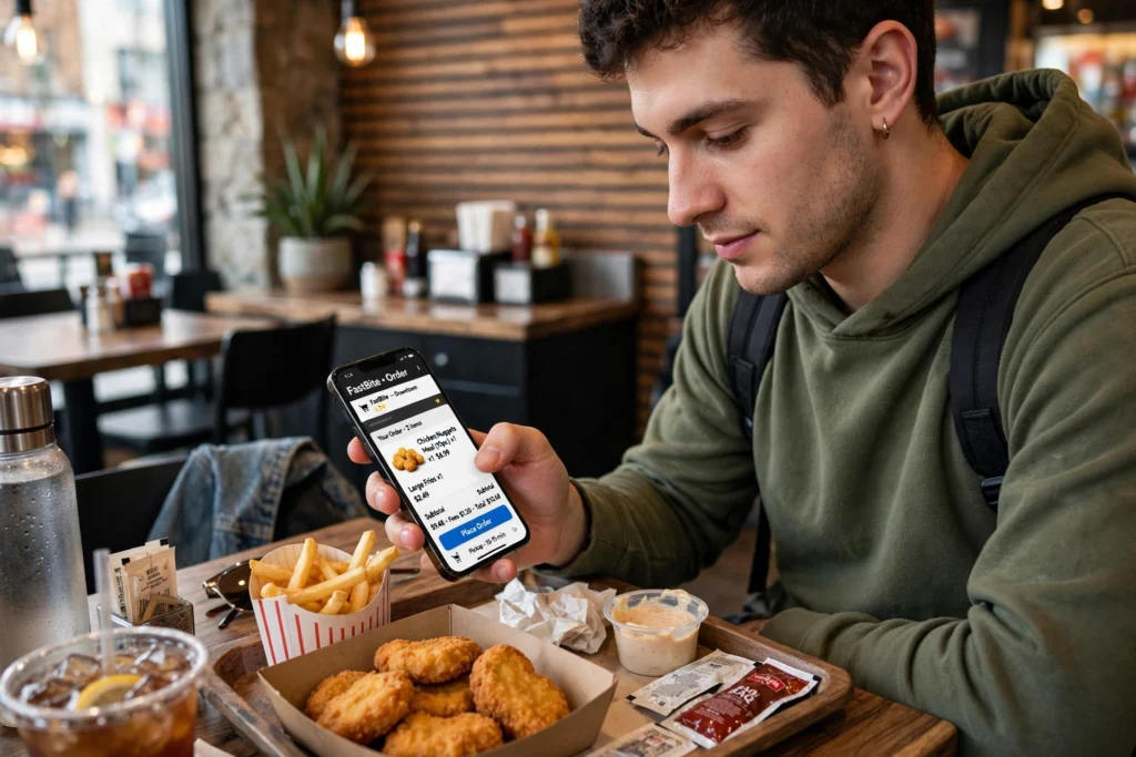 Ordering ahead with the Chick-fil-A mobile app