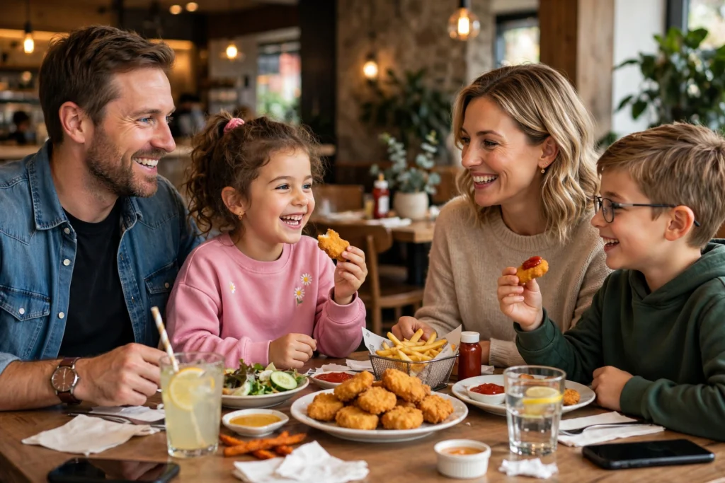 Kids nuggets meal with fruit cup